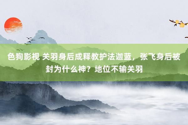 色狗影视 关羽身后成释教护法迦蓝，张飞身后被封为什么神？地位不输关羽