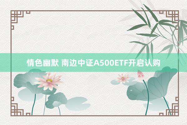 情色幽默 南边中证A500ETF开启认购