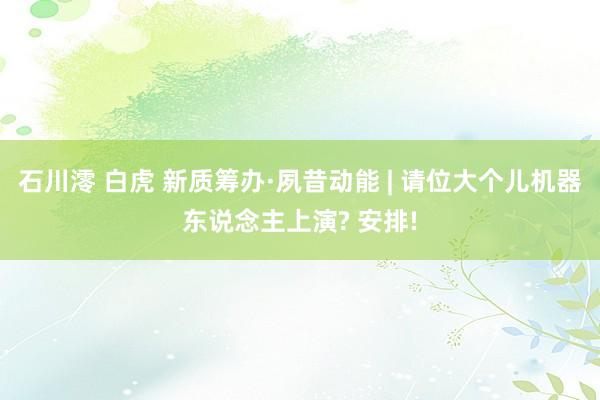 石川澪 白虎 新质筹办·夙昔动能 | 请位大个儿机器东说念主上演? 安排!