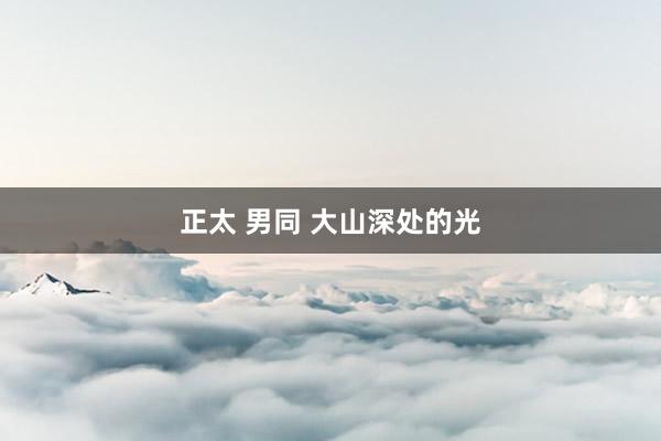 正太 男同 大山深处的光