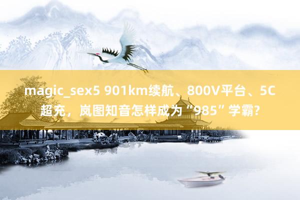 magic_sex5 901km续航、800V平台、5C超充，岚图知音怎样成为“985”学霸?