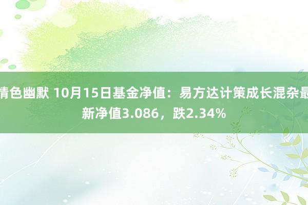 情色幽默 10月15日基金净值：易方达计策成长混杂最新净值3.086，跌2.34%