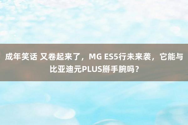 成年笑话 又卷起来了，MG ES5行未来袭，它能与比亚迪元PLUS掰手腕吗？