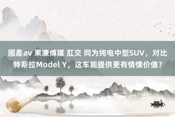 國產av 果凍傳媒 肛交 同为纯电中型SUV，对比特斯拉Model Y，这车能提供更有情愫价值？