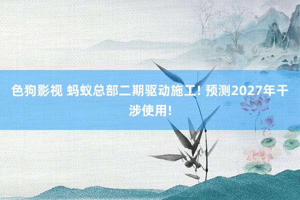 色狗影视 蚂蚁总部二期驱动施工! 预测2027年干涉使用!