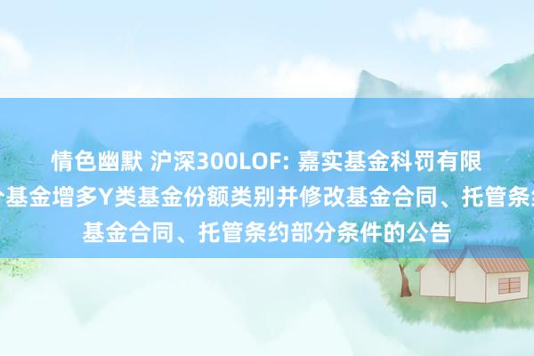 情色幽默 沪深300LOF: 嘉实基金科罚有限公司对于旗下部分基金增多Y类基金份额类别并修改基金合同、托管条约部分条件的公告