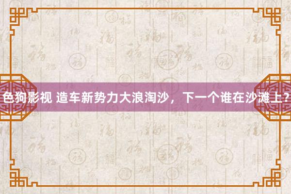 色狗影视 造车新势力大浪淘沙，下一个谁在沙滩上？