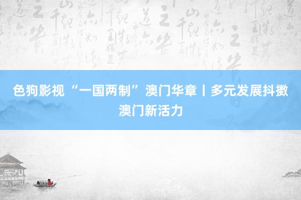 色狗影视 “一国两制” 澳门华章丨多元发展抖擞澳门新活力