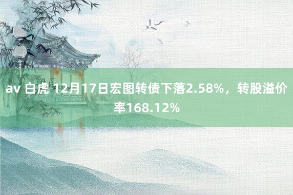 av 白虎 12月17日宏图转债下落2.58%，转股溢价率168.12%