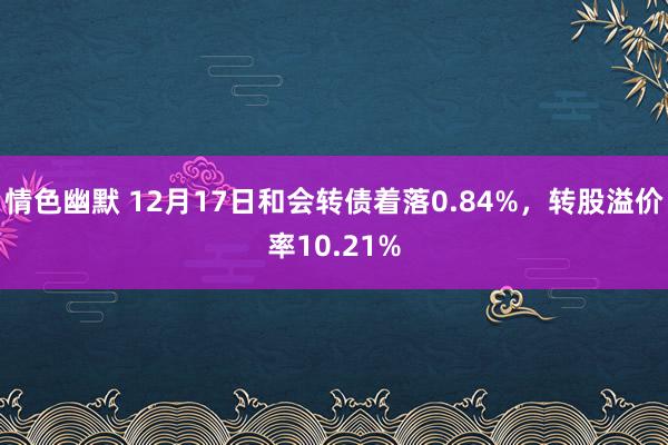 情色幽默 12月17日和会转债着落0.84%，转股溢价率10.21%