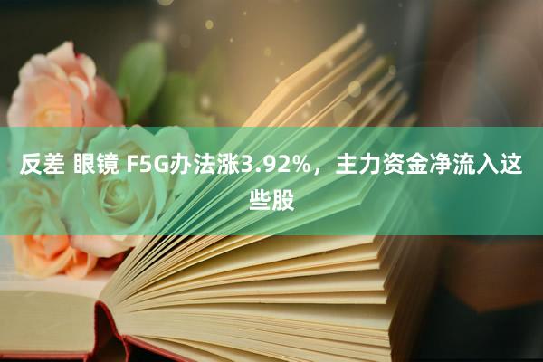 反差 眼镜 F5G办法涨3.92%，主力资金净流入这些股