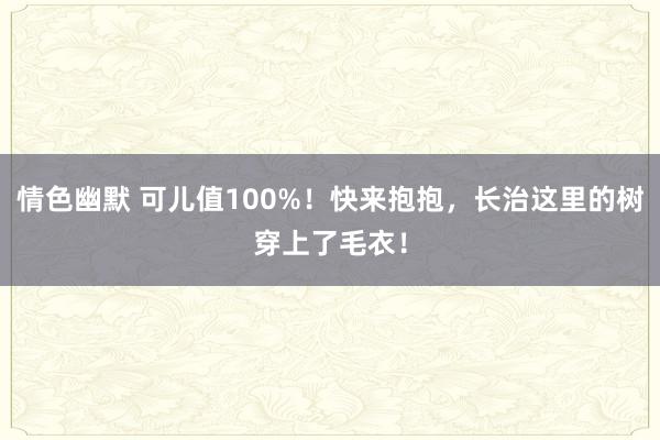 情色幽默 可儿值100%！快来抱抱，长治这里的树穿上了毛衣！