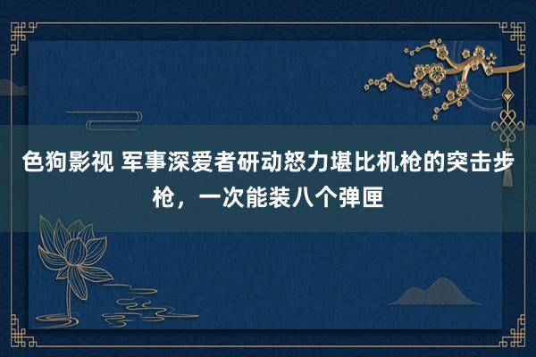 色狗影视 军事深爱者研动怒力堪比机枪的突击步枪，一次能装八个弹匣