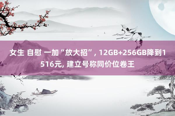 女生 自慰 一加“放大招”， 12GB+256GB降到1516元， 建立号称同价位卷王