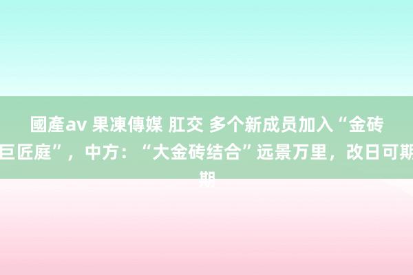 國產av 果凍傳媒 肛交 多个新成员加入“金砖巨匠庭”，中方：“大金砖结合”远景万里，改日可期