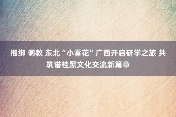 捆绑 调教 东北“小雪花”广西开启研学之旅 共筑谱桂黑文化交流新篇章