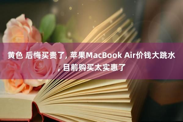 黄色 后悔买贵了， 苹果MacBook Air价钱大跳水， 目前购买太实惠了