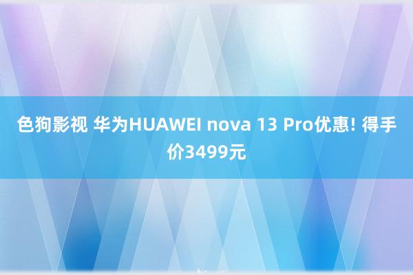 色狗影视 华为HUAWEI nova 13 Pro优惠! 得手价3499元